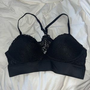 PINK black lace bra